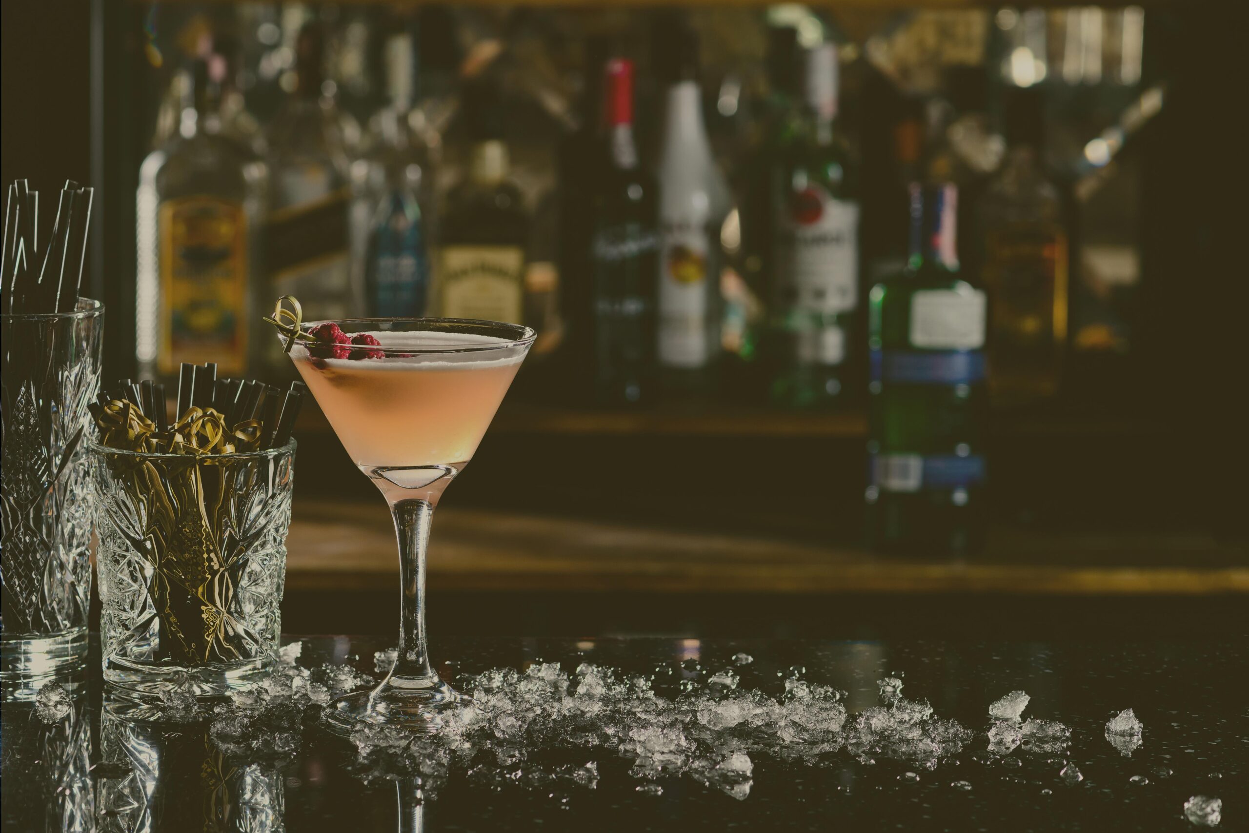 winter drink on bar top